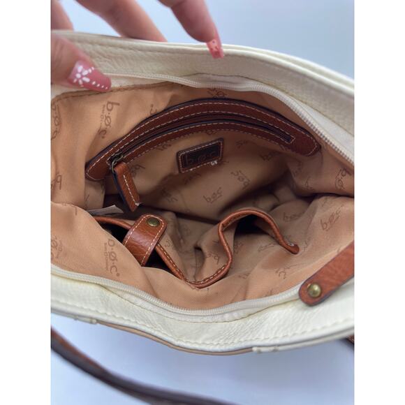 b.o.c Born Concept Crossbody Shoulder Bag Ivory/Saddle GUC - Picture 5 of 5